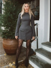 Tossy Patchwork Long Sleeve Fashion Mini Dress For Women High Waist Fashion Patchwork Streetwear Female Elegant Slim Dress 2023